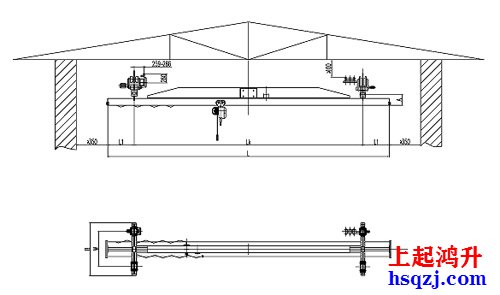 單梁懸掛起重機(jī)結(jié)構(gòu)圖及安裝示意圖 單梁懸掛起重機(jī)結(jié)構(gòu)圖及安裝示意圖